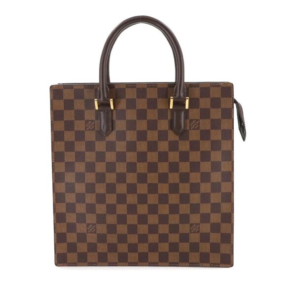 LOUIS VUITTON Damier Venice PM Tote Bag Ebene N51145 Brown Purse - Picture 1 of 11